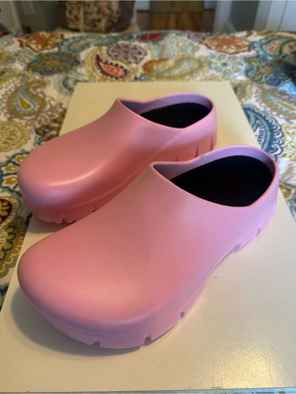 Birkenstock Fondant Pink Polyurethane Clogs Sz 40 L9 M7 - Picture 9 of 10